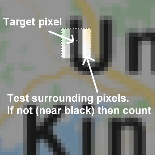 check nearest pixel colors right